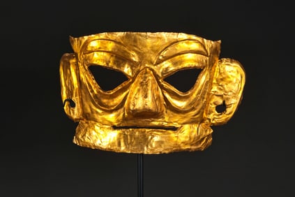 BEFORE MING DYNASTY PURE GOLD MASK
