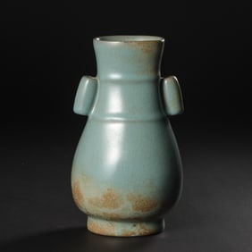 CELADON VASE WITH FULL EAR, SONG DYNASTY 10TH - 13TH CENTURY