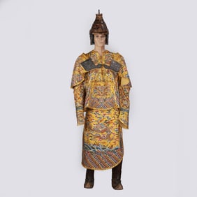 CHINESE QING DYNASTY KESI DRAGON PATTERN ARMOR