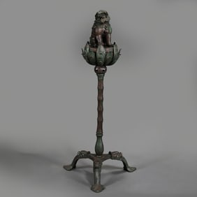 CHINESE LIAO DYNASTY BRONZE LION INCENSE BURNER