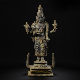 WEST ASIAN BRONZE BUDDHA STATUE