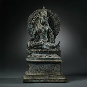 WEST ASIAN BRONZE BUDDHA STATUE