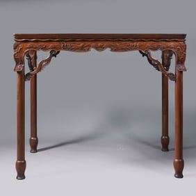 CHINESE QING DYNASTY HUANGHUALI WOOD LONG TABLE