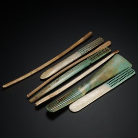 A SET OF BONE TOOTHBRUSHES FROM THE LIAO DYNASTY, CHINA
