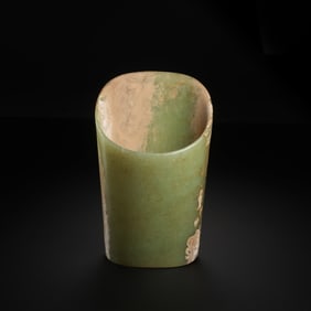 JADE HORSE-HOOF TUBE OF HONGSHAN CULTURE, HONGSHAN PERIOD, CHINA