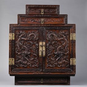 CHINESE QING DYNASTY HUANGHUALI WOOD CABINET