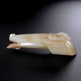 CHINESE HAN DYNASTY JADE HORSE HEAD