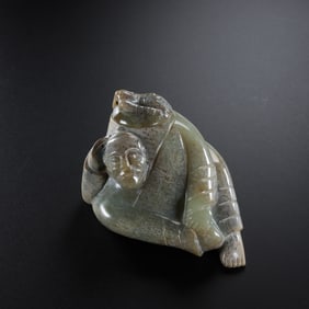 CHINESE HAN DYNASTY JADE INKSTONE DRIP