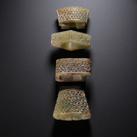 CHINESE HAN DYNASTY HETIAN JADE SWORD ORNAMENT