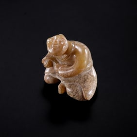 CHINESE HAN DYNASTY JADE FIGURES