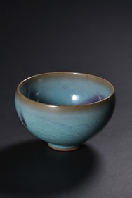 CHINA NORTHERN SONG DYNASTY JUN KILN SKY BLUE GLAZE HANGING RED CUP