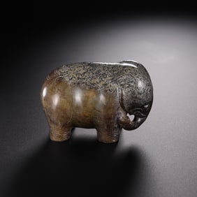 CHINESE HAN DYNASTY JADE ELEPHANT