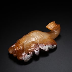 CHINESE HAN DYNASTY JADE DRAGON BELT HOOK