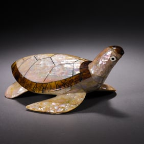 20CENTURY, MOTHER-OF-PEARL ANIMAL ORNAMENT