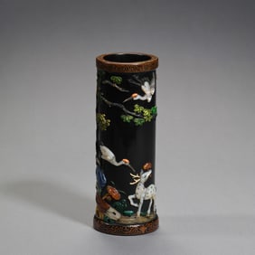 QING DYNASTY QIANLONG PERIOD DUOBAO BRUSH HOLDER