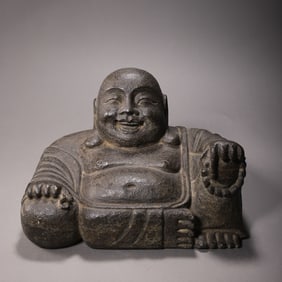7-10CENTURY, BLUESTONE MAITREYA BUDDHA STATUE