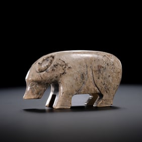 1-3CENTURY, HAN DYNASTY JADE PIG