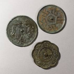 BEFORE MING DYNASTY, A GROUP OF BRONZE MIRRORS