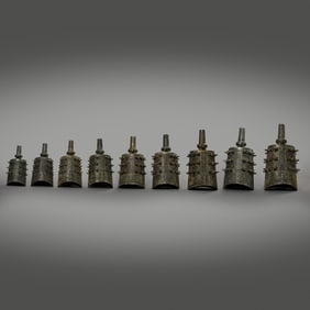 BEFORE THE MING DYNASTY, BRONZE CHIMES FROM THE WARRING STATES PERIOD
