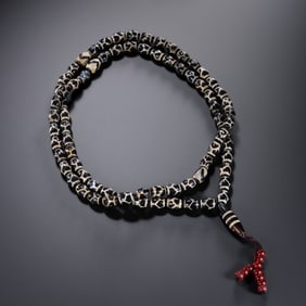 7-10CENTURY, TANG DYNASTY PURE DZI BEAD NECKLACE