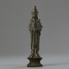 10-12A STANDING GILT-BRONZE BUDDHA STATUE FROM THE LIAO DYNASTY