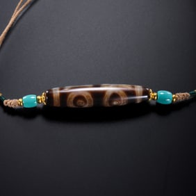 Pure Dzi Bead Necklace from the Tang Dynasty, China