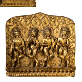 Gilded bronze Buddha statue from the Qianlong period of the Qing Dynasty, China