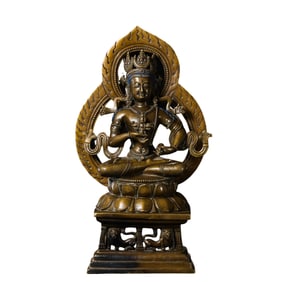 Chinese Ming Dynasty Alloy Bronze Seated Buddha