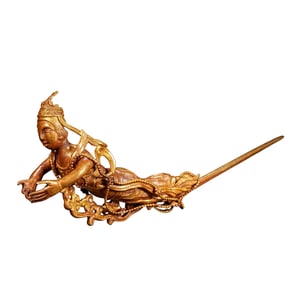 Pure gold flying hairpin from the Liao Dynasty, China