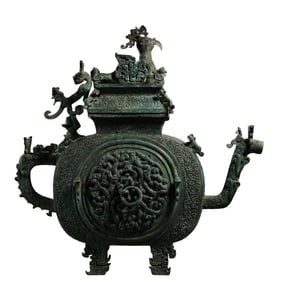 Chinese Shang and Zhou Dynasty bronze tripod