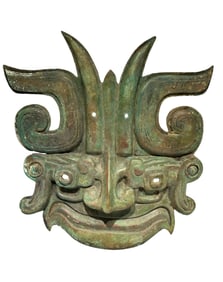 Bronze mask from the Shang and Zhou dynasties