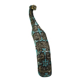 Chinese Warring States Period Inlaid Gold and Silver Belt Hook