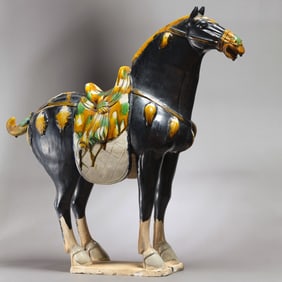 Chinese Tang Dynasty three-color hanging blue horse