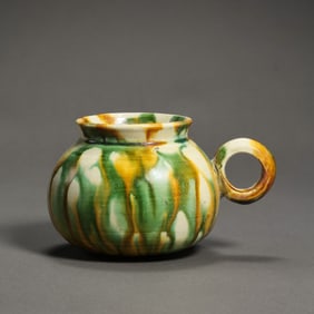 Chinese Tang Dynasty tri-color cup