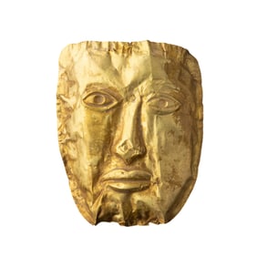 Ancient Persian culture pure gold mask