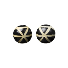 A set of pure Dzi beads from West Asia