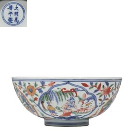Chinese Ming Dynasty Wanli period colorful bowl with story patterns