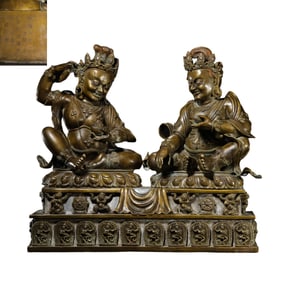 Chinese bronze Buddha statue from the Qianlong period of the Qing Dynasty