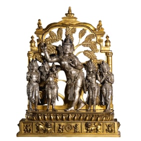 Chinese Ming Dynasty Gilt Bronze Standing Buddha