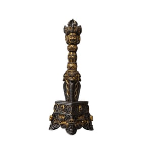 Chinese Ming Dynasty Gilded Bronze Buddhist Instrument