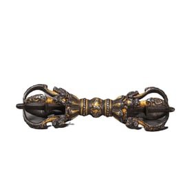 Chinese Qing Dynasty Gilded Bronze Buddhist Instrument