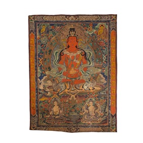 Chinese Qing Dynasty Buddhist Thangka