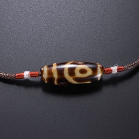 Pure Dzi Bead Necklace from the Tang Dynasty, China