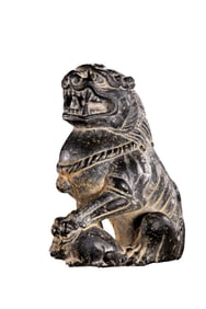 Chinese Tang Dynasty Bluestone Seated Lion