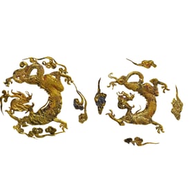 A set of pure gold ornaments from the Han Dynasty, China