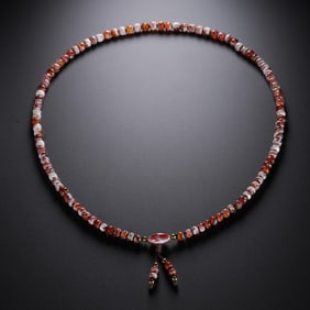 Chinese Western Zhou Dynasty Red Agate Necklace