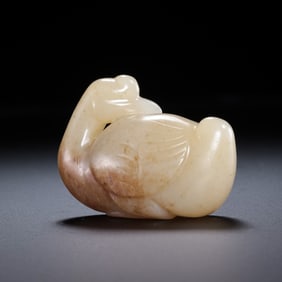 Chinese Han Dynasty Jade Goose