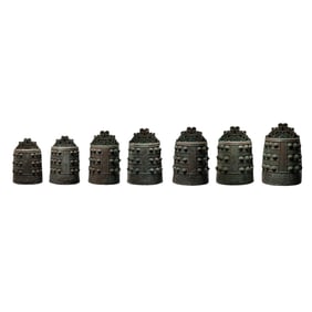 A set of bronze bells from the Warring States Period of China