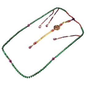 Chinese Qing Dynasty Jade 108 Seeds Imperial Beads