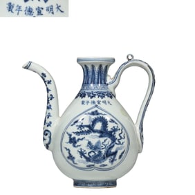 Blue and white dragon-patterned pot, Xuande period, Ming Dynasty, China